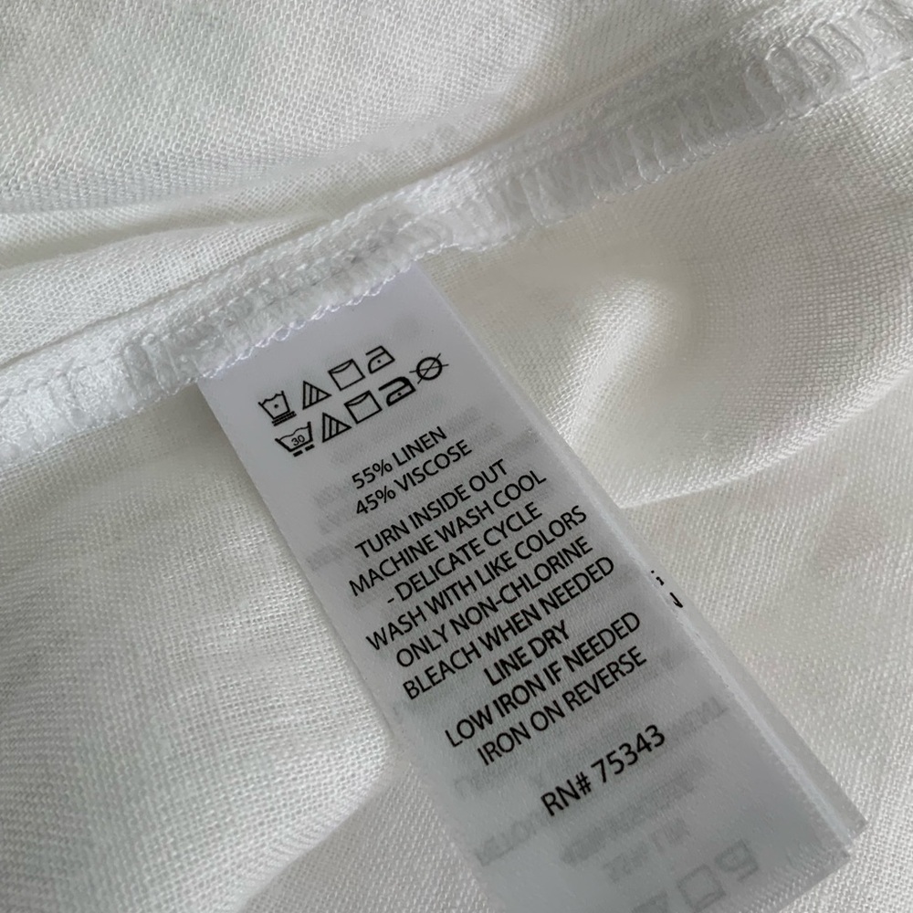 HAUTE HIPPIE STYLE Brilliant White Linen Blend Swimsuit Cover-up Jumpsuit - Picture 11 of 13